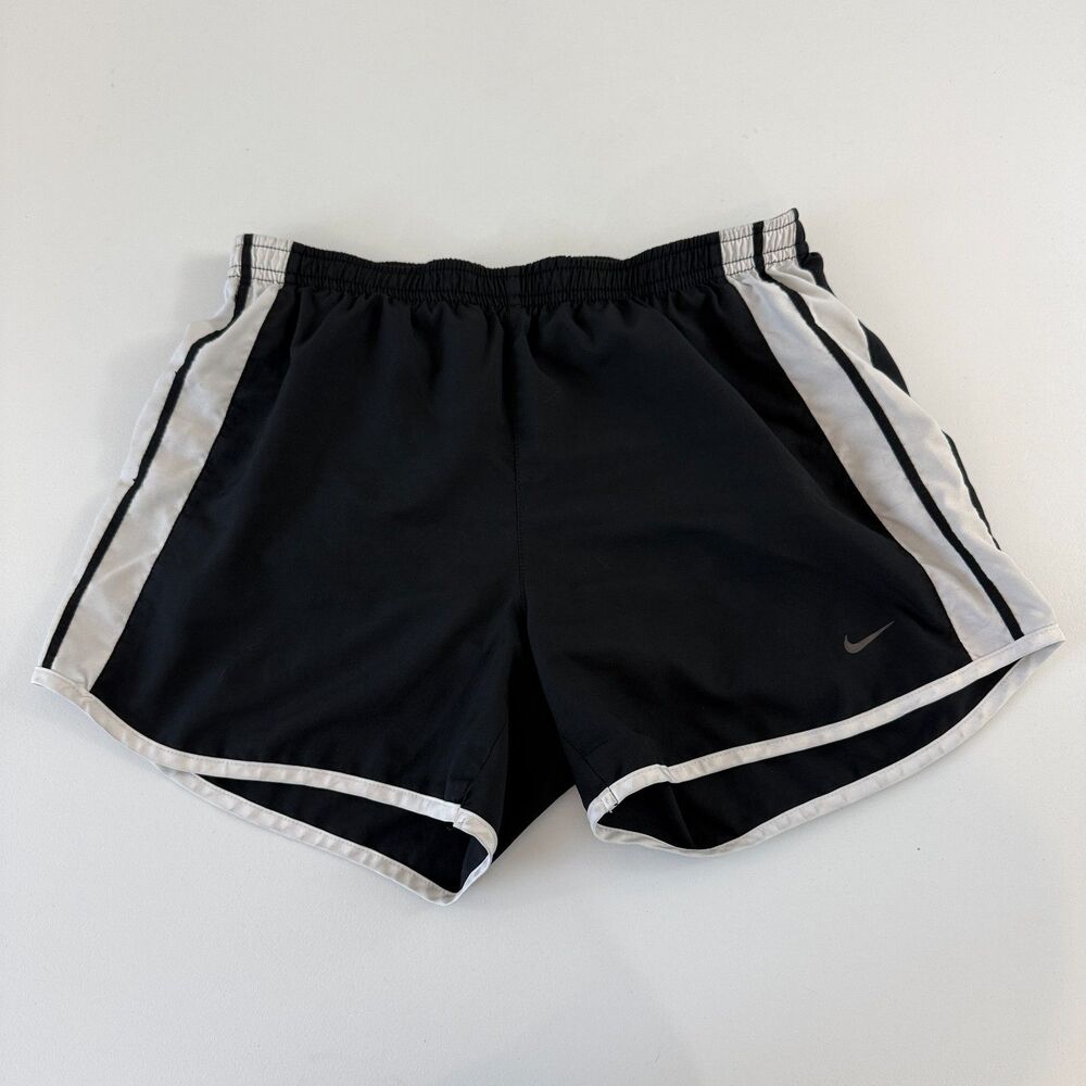Nike Dri-Fit Black White Athletic Running Shorts Brief Liner Women's S Small